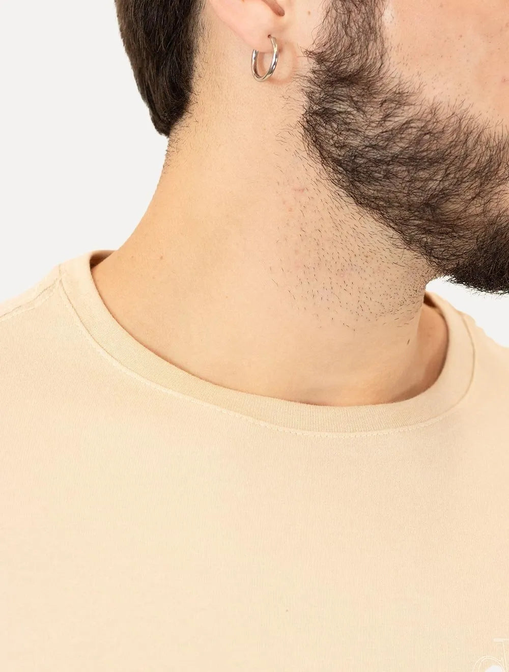 Camiseta Calvin Klein Jeans Naturals Outline CK Logo Cáqui Claro