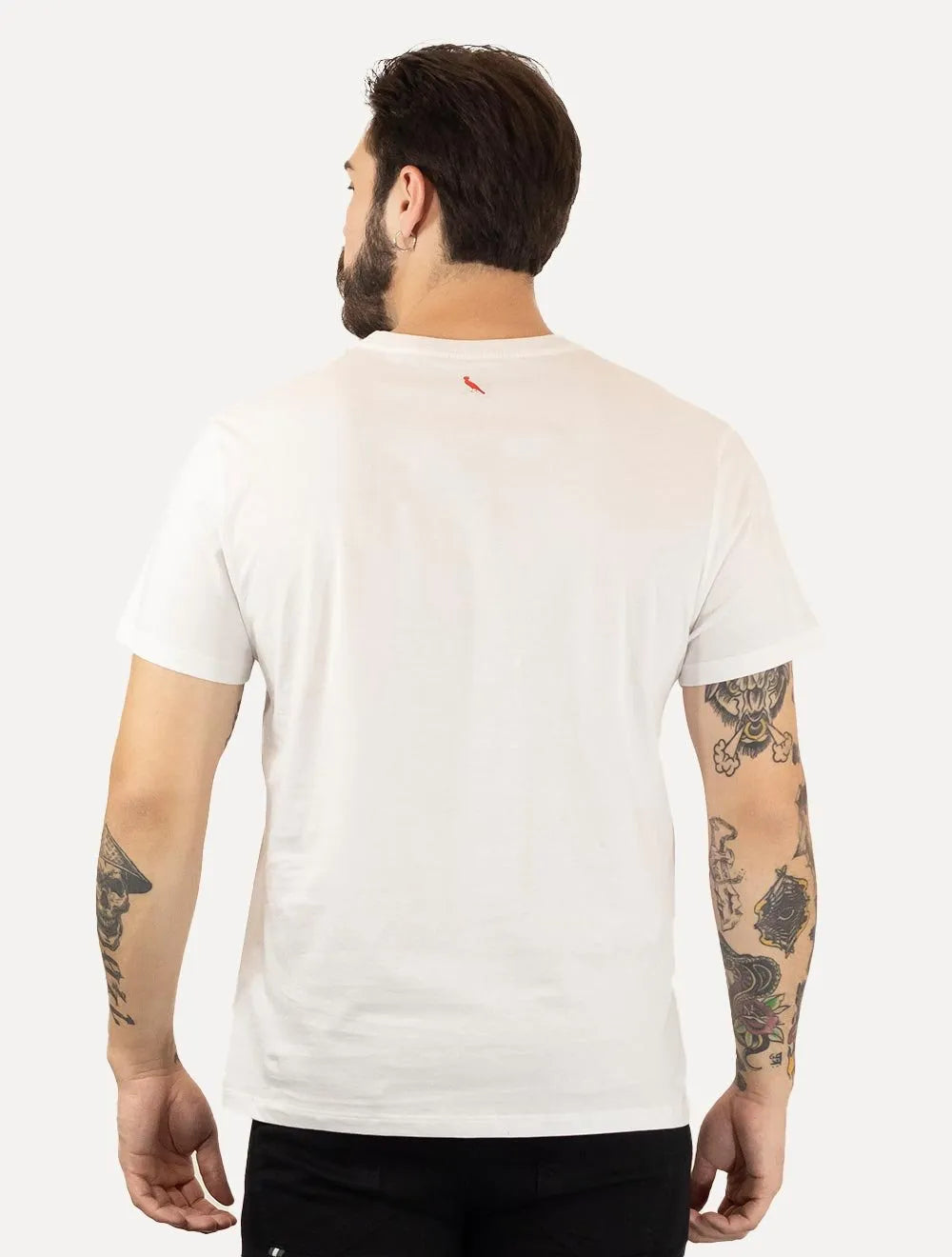 Camiseta Reserva Masculina Estampada Pica-Pau Selo Branca