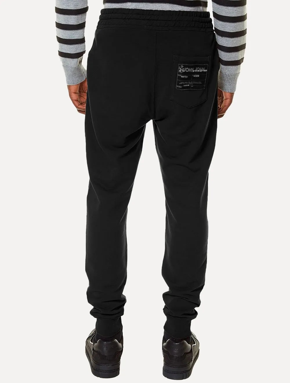 Calça John John Masculina Moletom Patch Preta