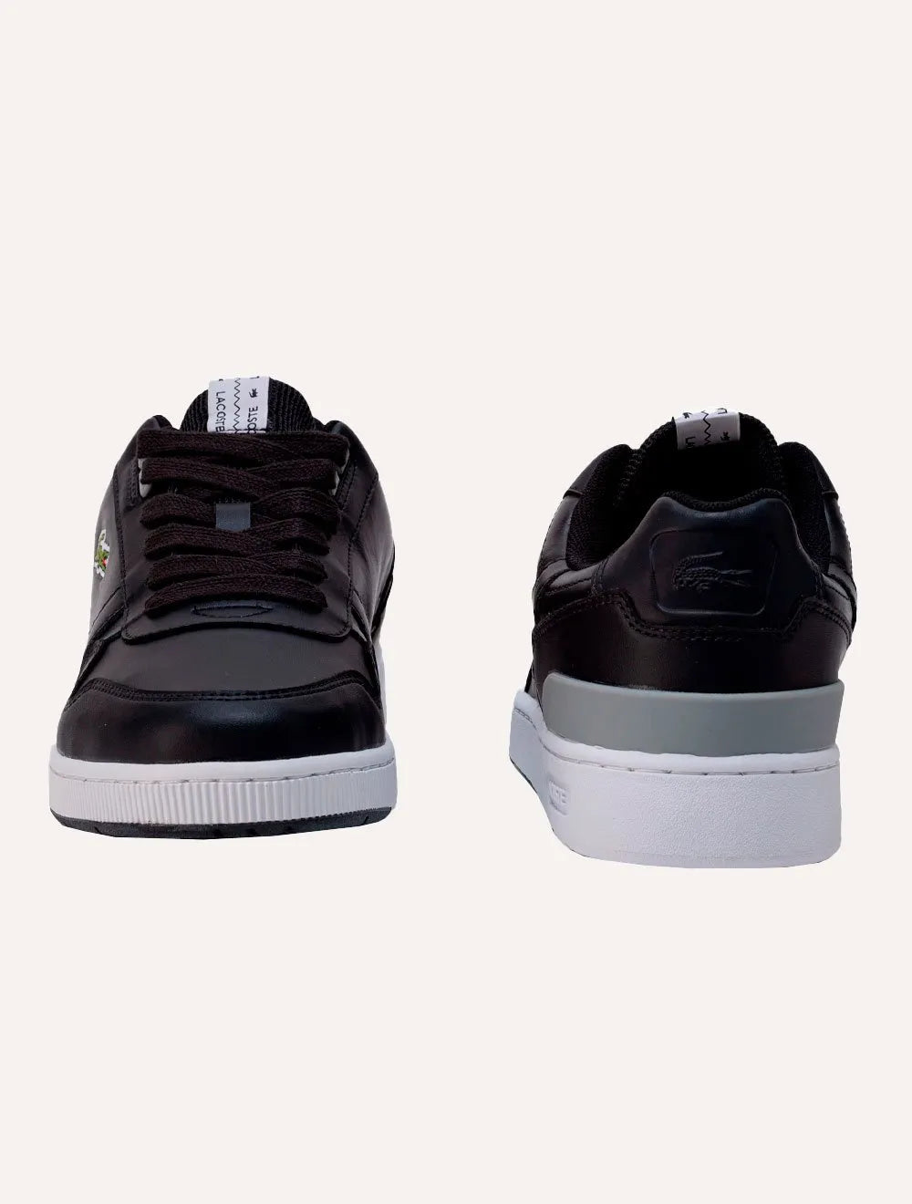 Tênis Lacoste Masculino T-Clip Blk/Gry Preto