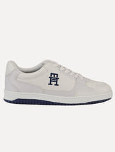 Tênis Tommy Hilfiger Masculino Couro Basket 2C Mix Suede Branco