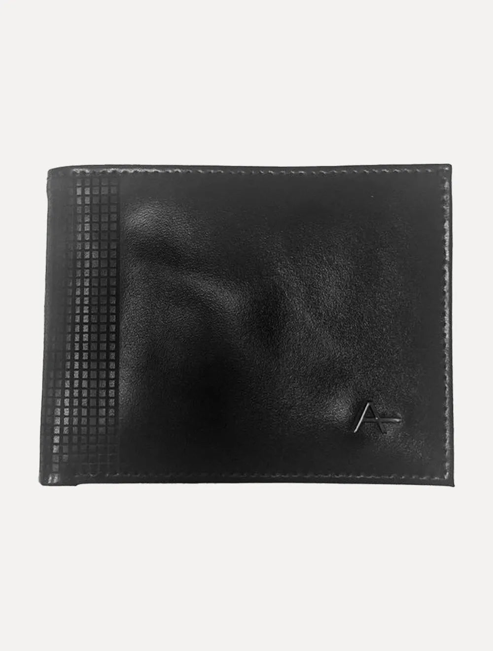 Carteira Aramis Masculina Couro Horizontal Grid Preto