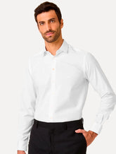 Camisa Dudalina Masculina Comfort Tricoline Lisa Branca