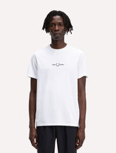 Camiseta Fred Perry Masculina Regular Embroidered Graphic Branca