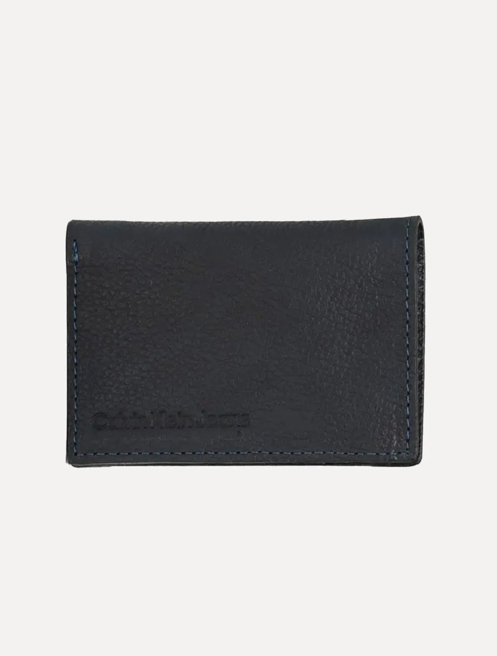 Carteira Calvin Klein Jeans Porta Cartão Couro Floater Queima Logo Azul Marinho
