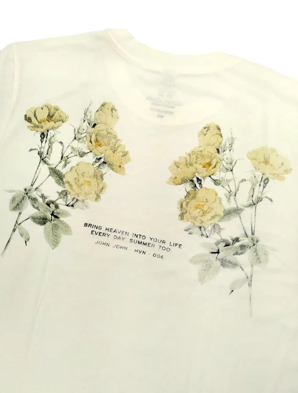 Camiseta John John Masculina Regular Double Flower Off-White