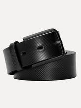 Cinto Aramis Masculino Básico Couro Chevron Preto