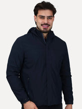 Jaqueta Dixen Masculina Corta-Vento Nylon Pocket Zip Azul Marinho