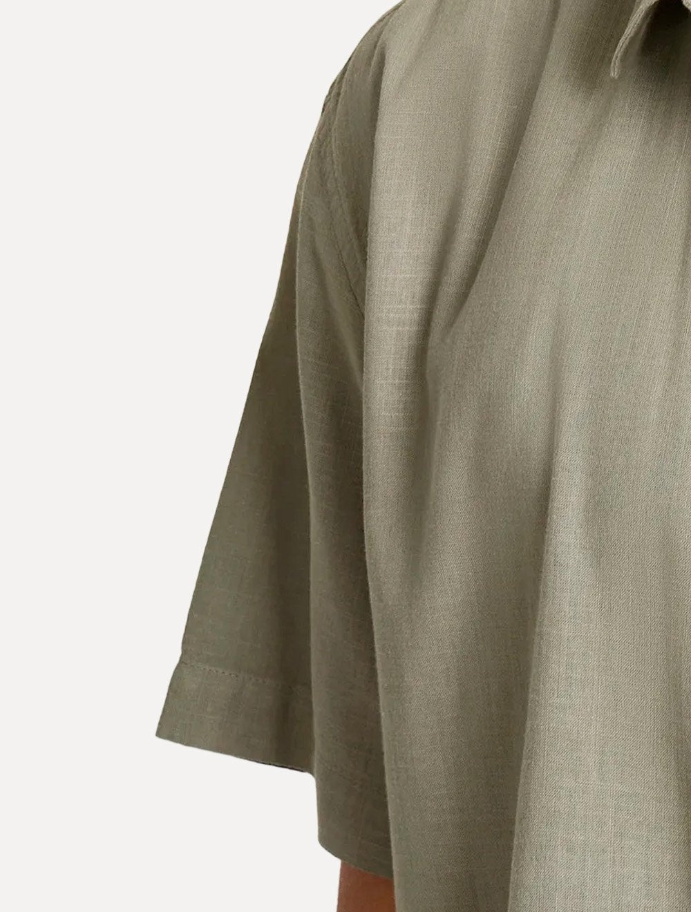Camisa John John Masculina Relaxed Manga Curta Cotton Verde Claro