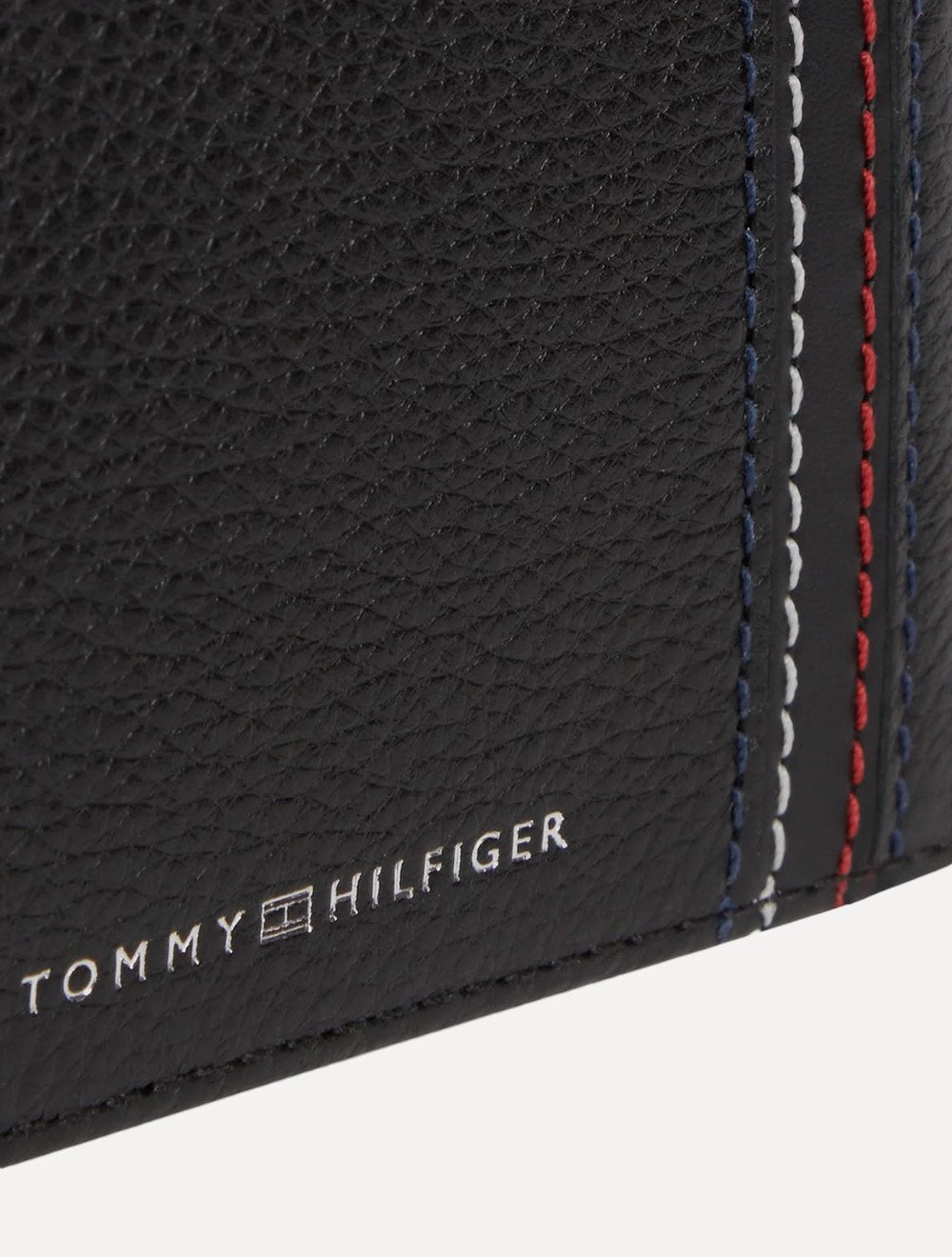Carteira Tommy Hilfiger Porta Cartão Couro Central Mini CC Wallet Preta