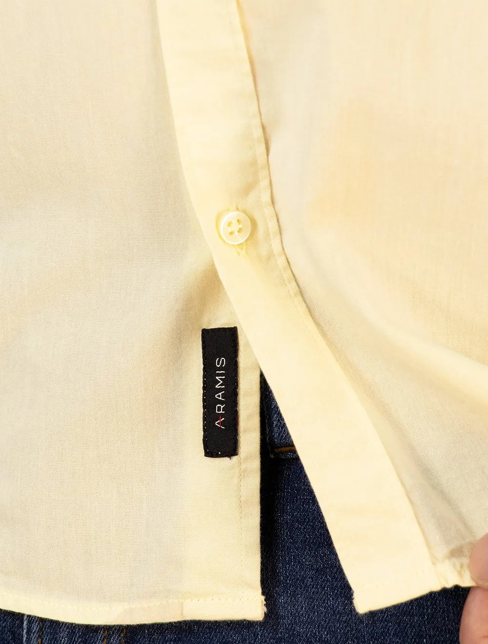 Camisa Aramis Masculina Manga Curta Slim Algodão Willis Amarela