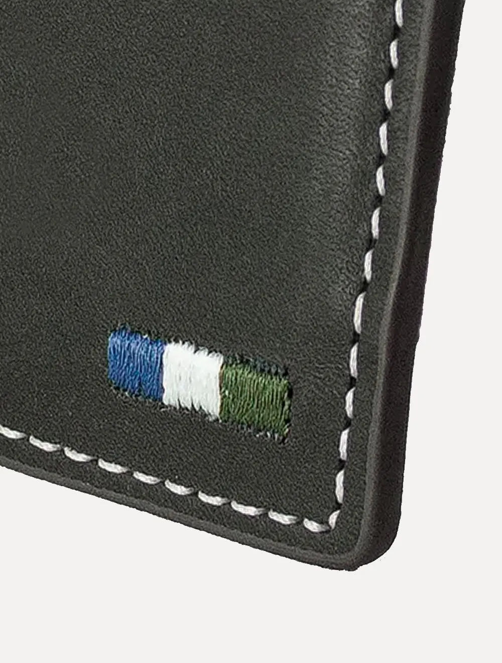 Carteira Reserva Masculina Porta-Cartão Couro Parma Cinza Escuro