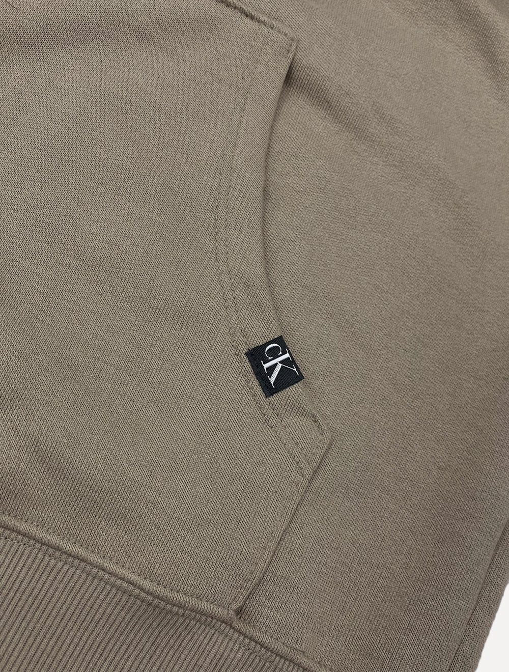 Moletom Calvin Klein Jeans Masculino Hoodie Cargo Caqui Médio