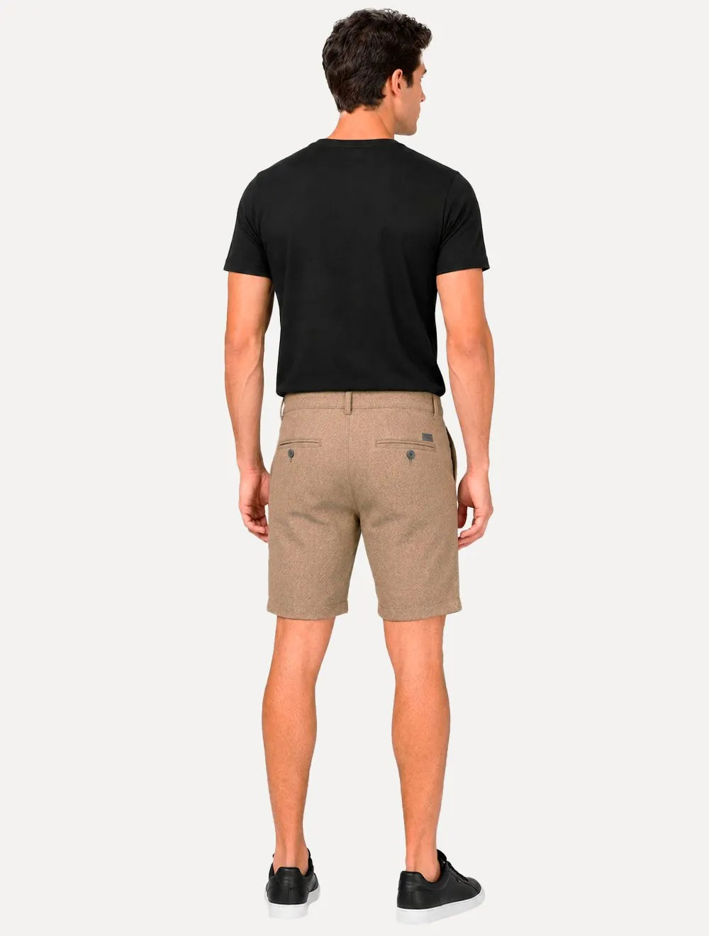 Bermuda Calvin Klein Jeans Masculina Botão 5 Pockets Cáqui Médio