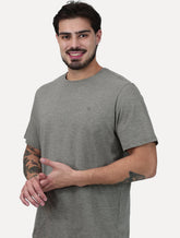 Camiseta Dudalina Regular Fit Listras Cáqui Escuro