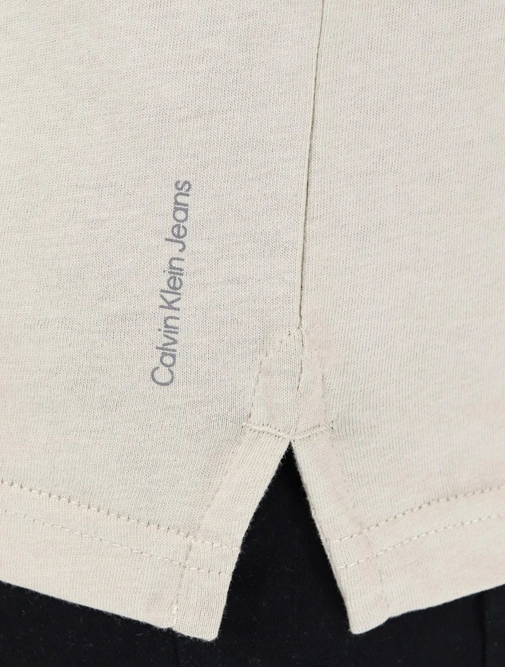 Camiseta Calvin Klein Jeans Masculina Crewneck Essentials Cáqui Claro