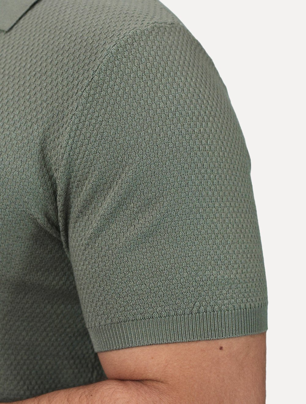 Polo Dixen Masculina Tricot Manga Curta Verde