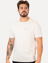 Camiseta Calvin Klein Jeans Naturals Outline CK Logo Off-White