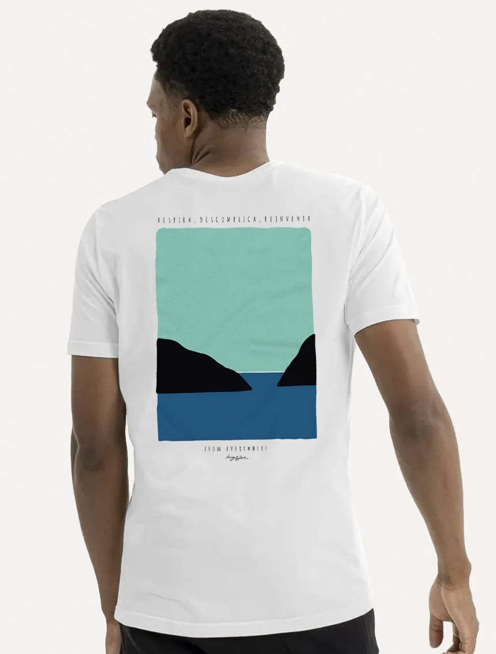 Camiseta King & Joe Masculina Slim Respira Off-White