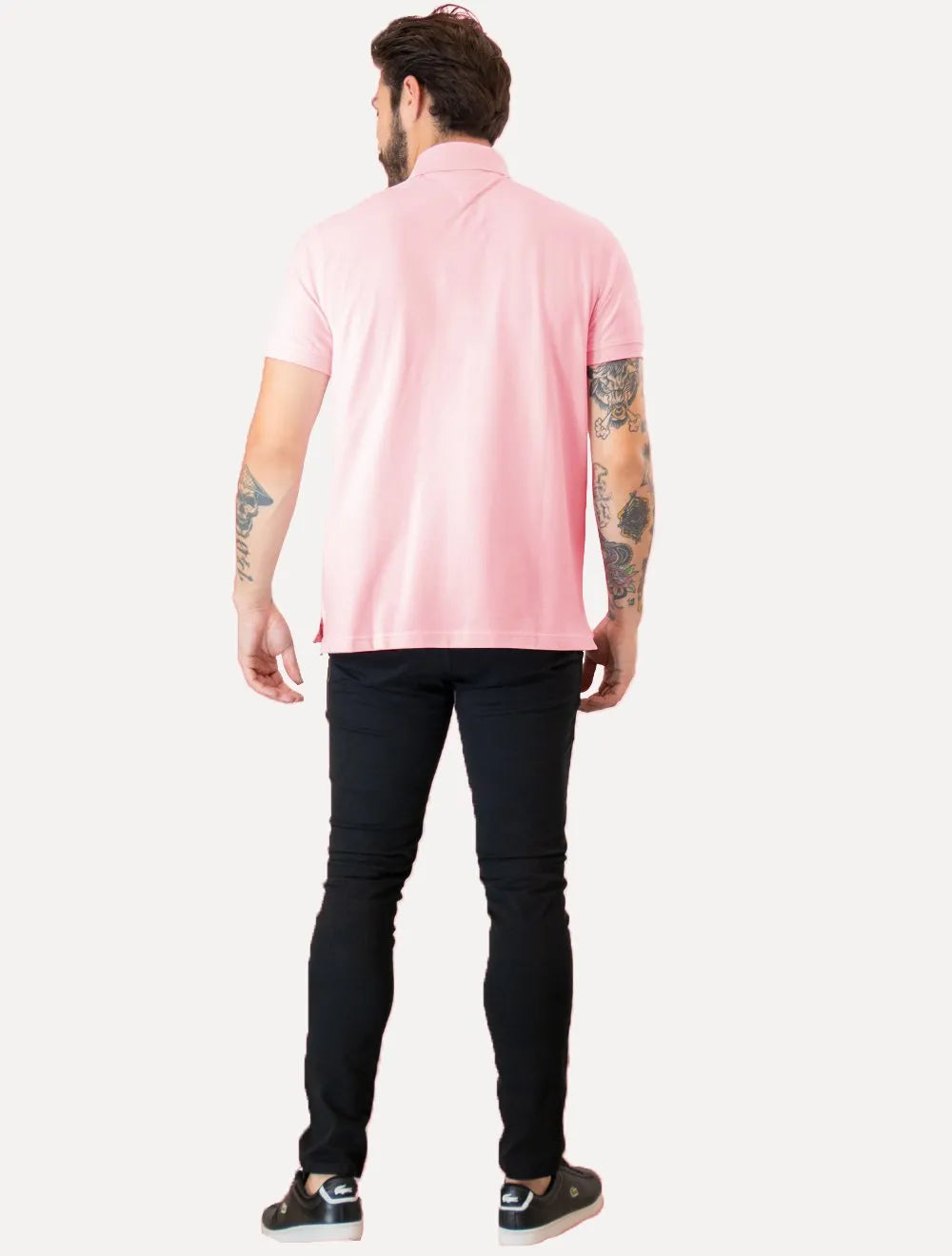 Polo Tommy Hilfiger Masculina Regular Piquet 1985 Rosa