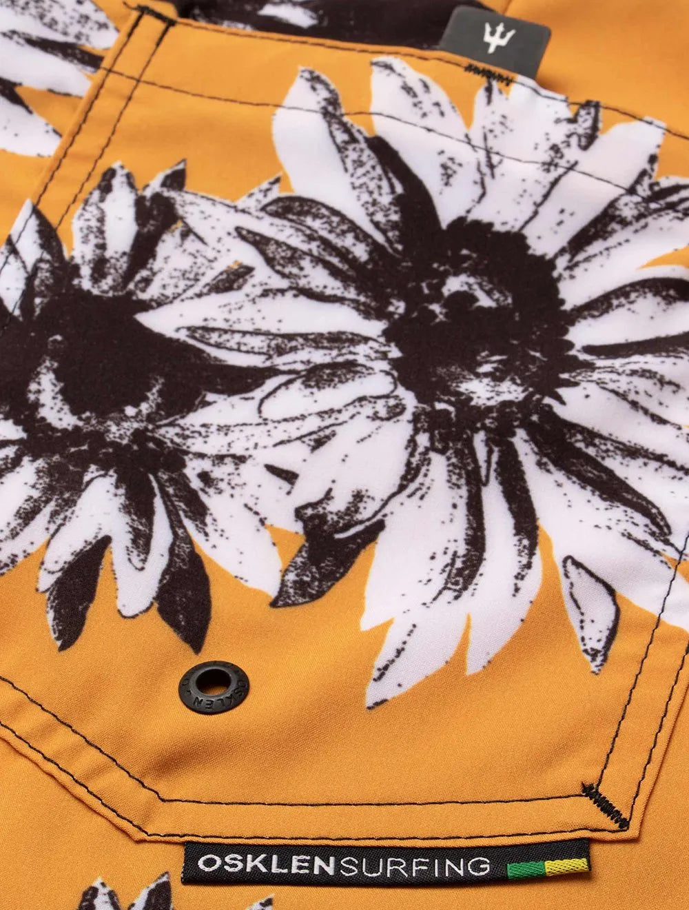 Bermuda Osklen D'Água Surf Yellow Sunflower Amarelo Escuro