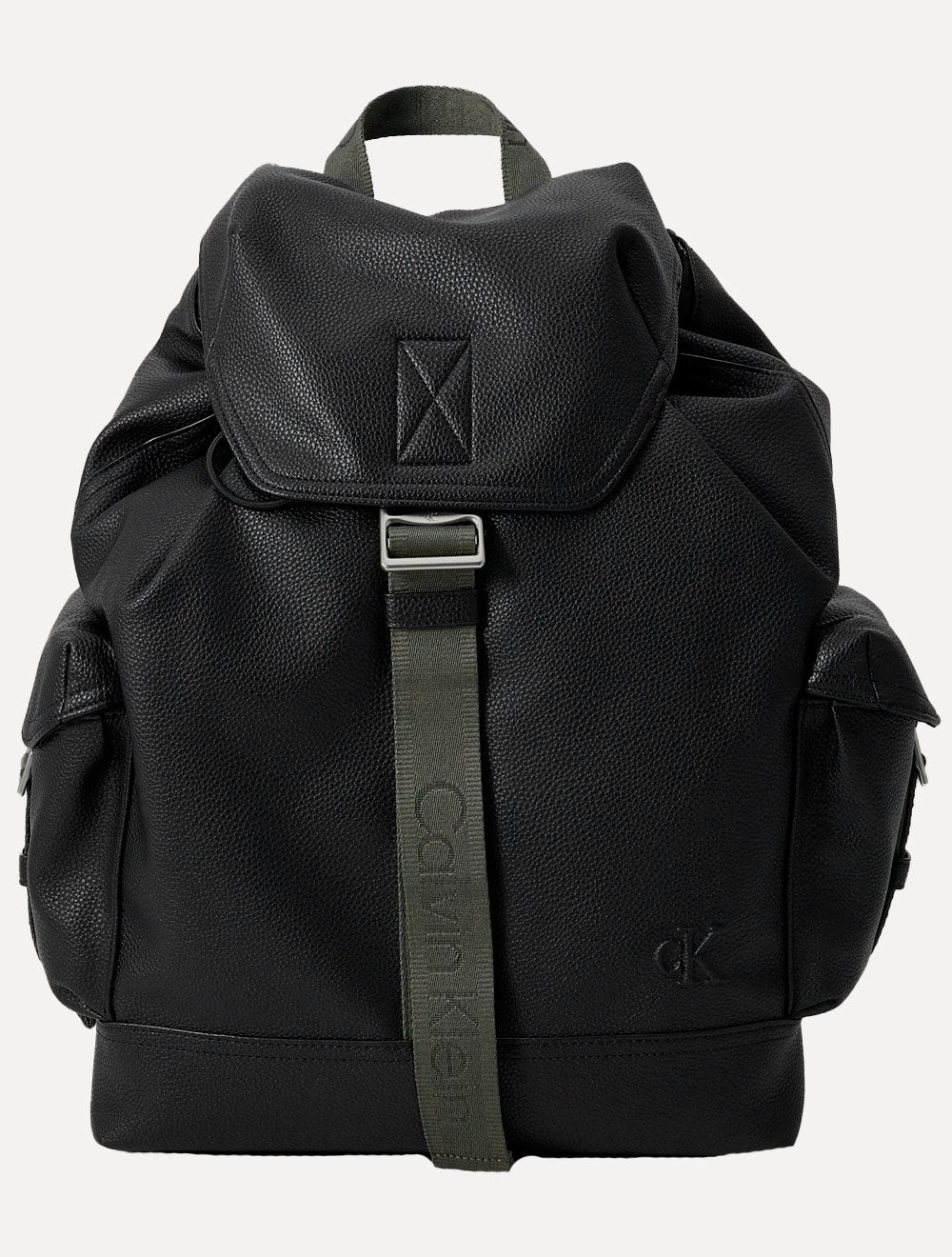 Mochila Calvin Klein Jeans Cargo Flap PU Preta