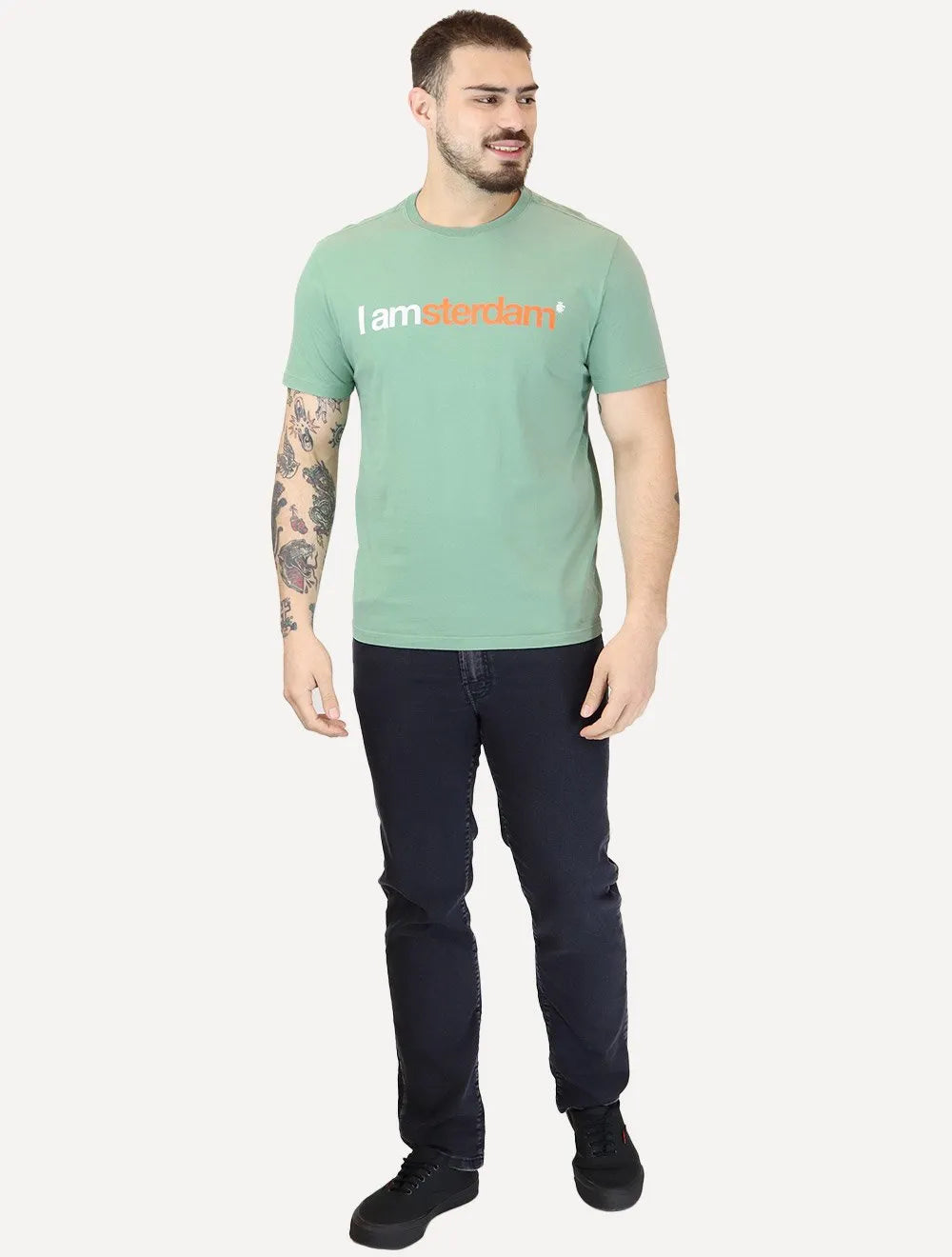 Camiseta Von der Volke Masculina Origineel I Amsterdam Verde Claro