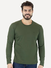 Camiseta Colcci Masculina Manga Longa Logo Verde Escuro