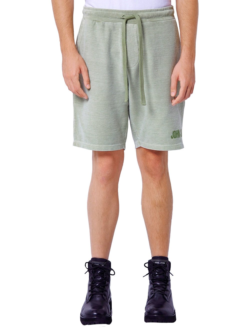 Bermuda John John Moletom Masculina Stone Menta Verde Claro