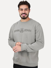 Moletom John John Masculino New Basic Logo Rusty Cinza