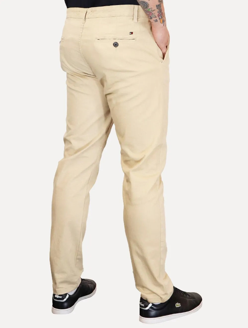 Calça Tommy Hilfiger Masculina de Sarja Brooklyn Creme