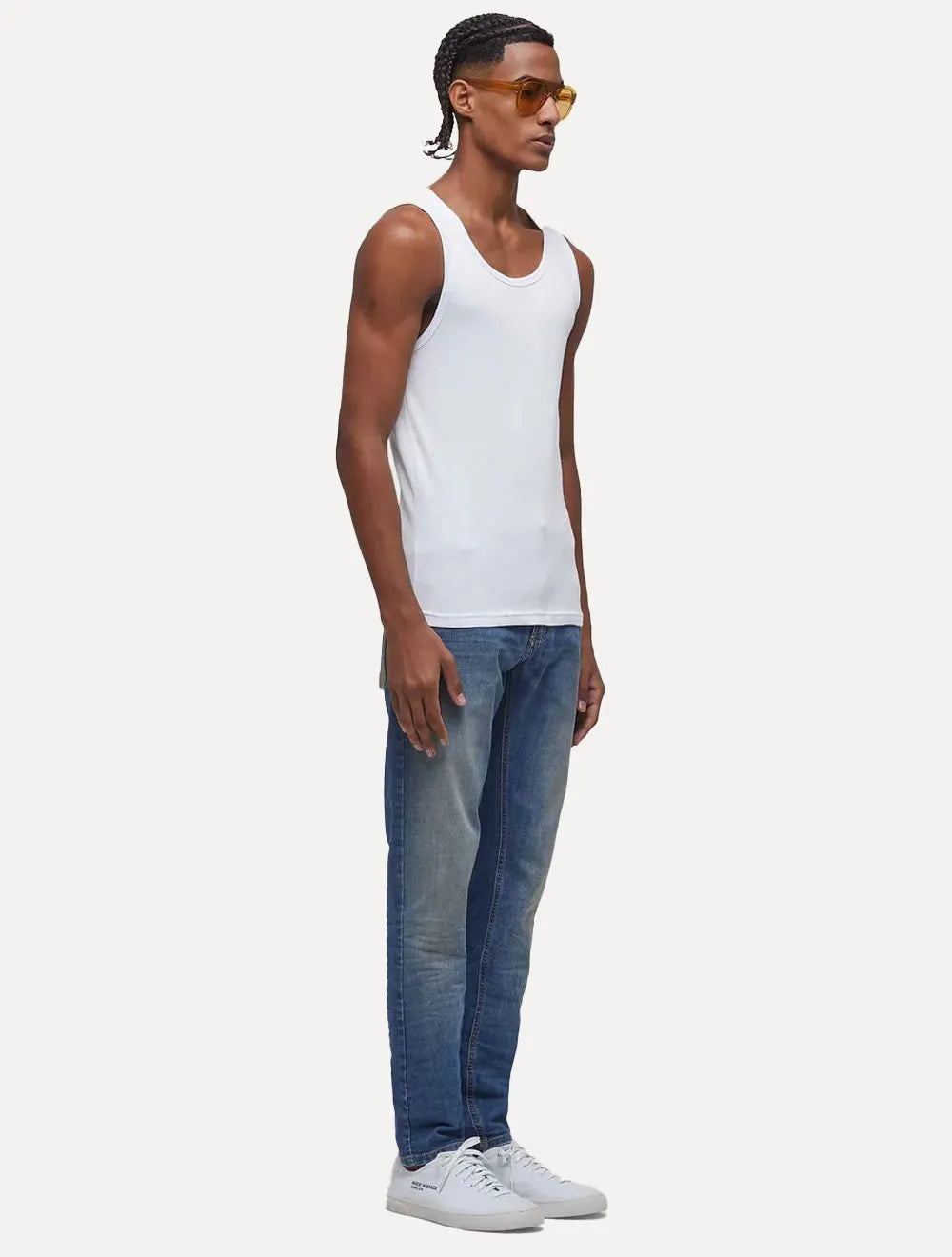 Regata Osklen Masculina Slim Rib Branca
