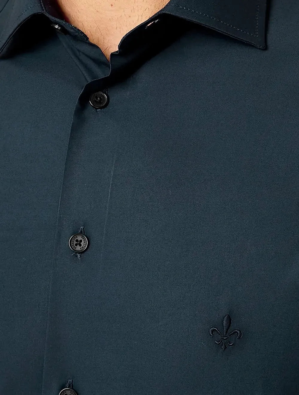 Camisa Dudalina Masculina Slim Superfine Cotton Azul Marinho