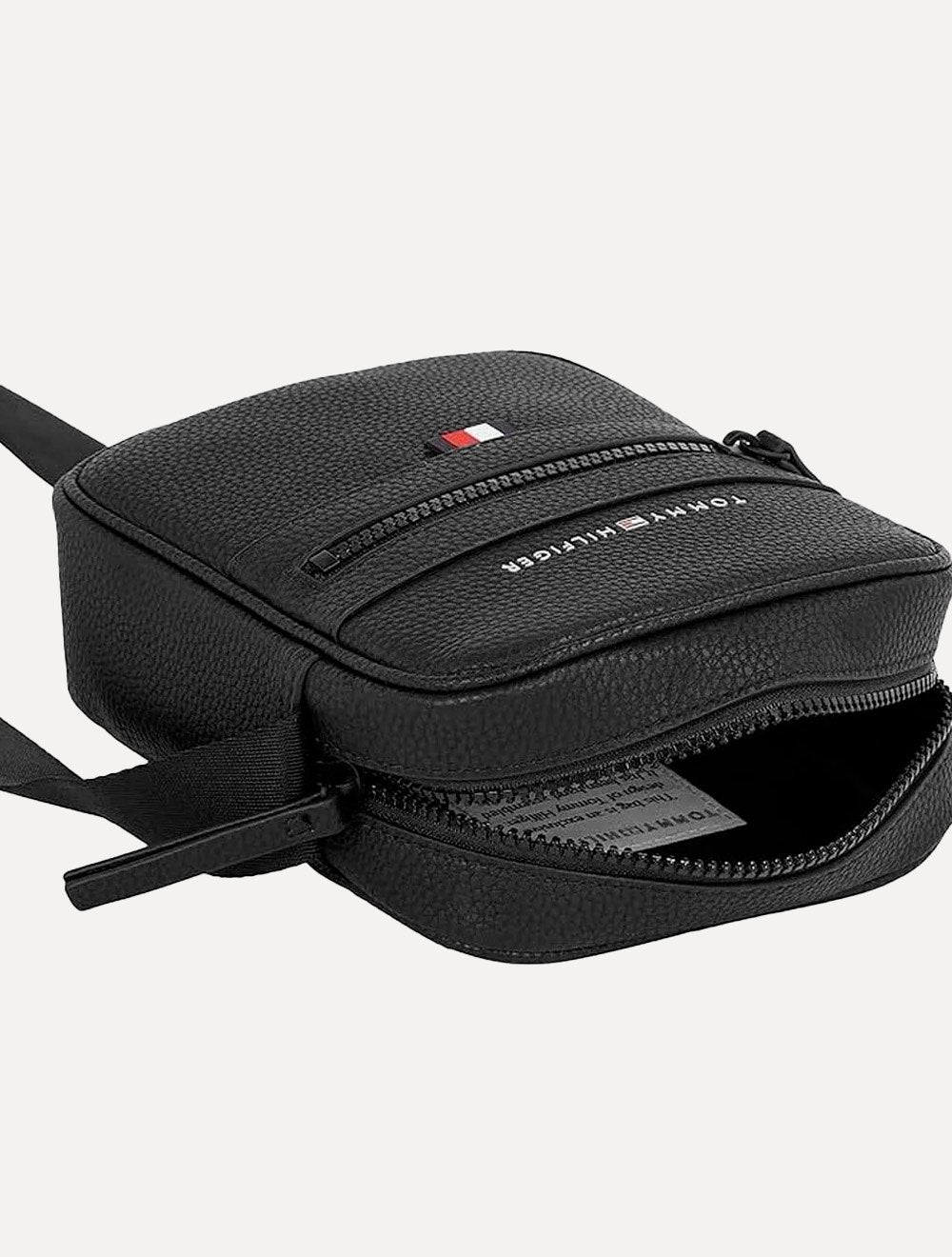 Bolsa Bag Tommy Hilfiger Masculina Essential Pu Mini Reporter Preta