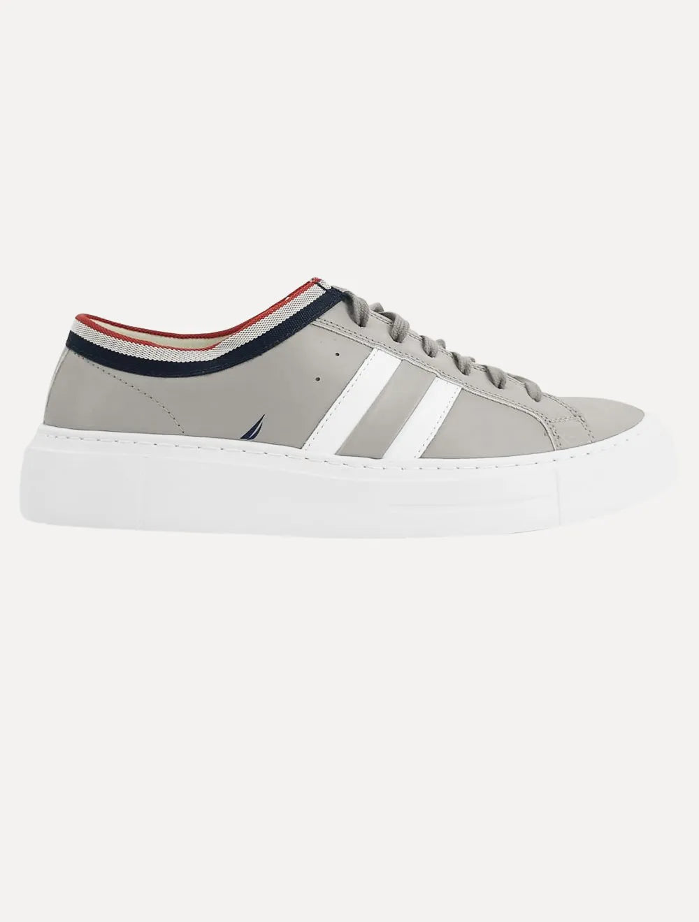 Tênis Nautica Masculino Firenze Listrado Cinza