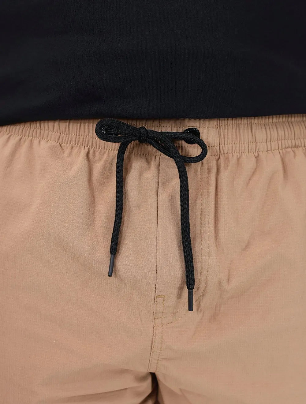 Short King & Joe Masculina Nylon Flex Ripstop Cáqui
