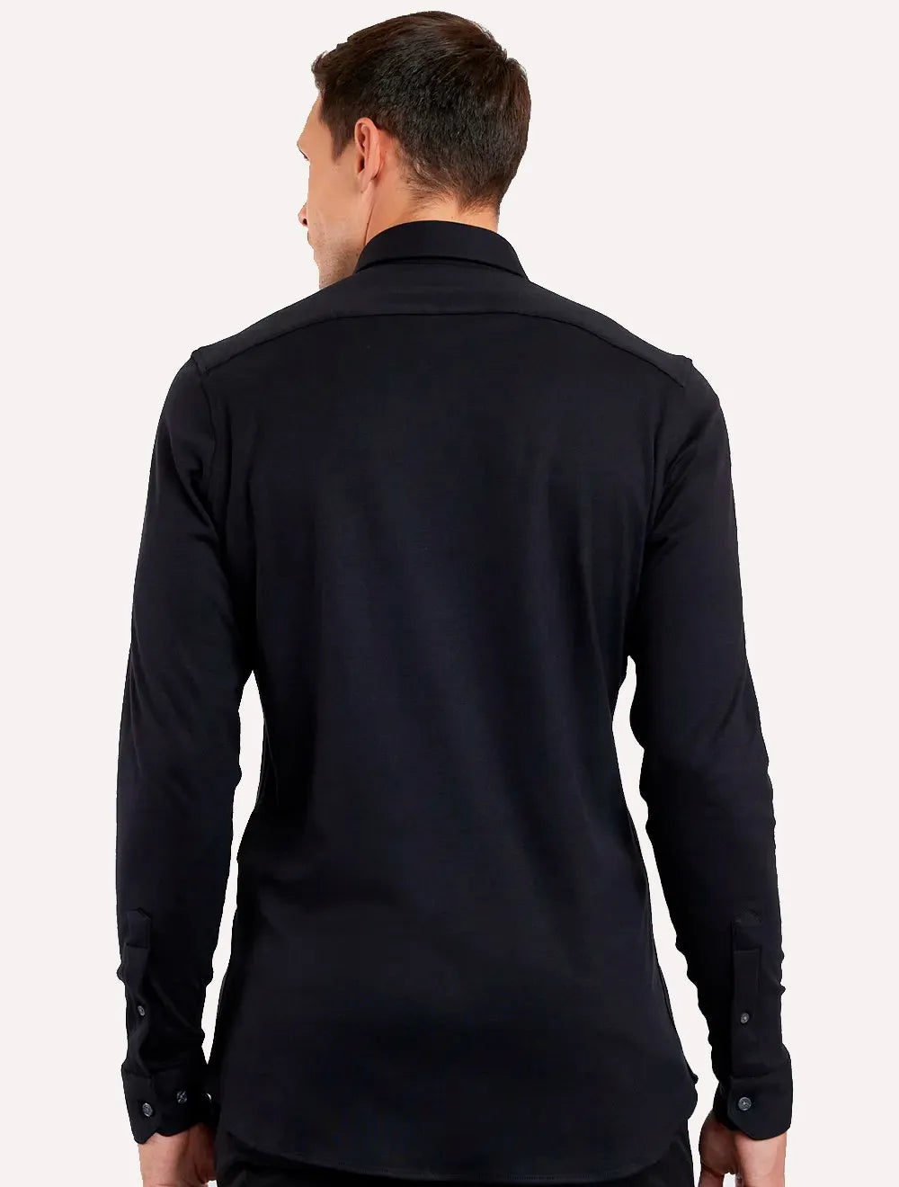 Camisa Aramis Masculina Slim Tricoline Black Stretch Preta