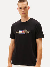 Camiseta Tommy Hilfiger Masculina Icon Gold Preto