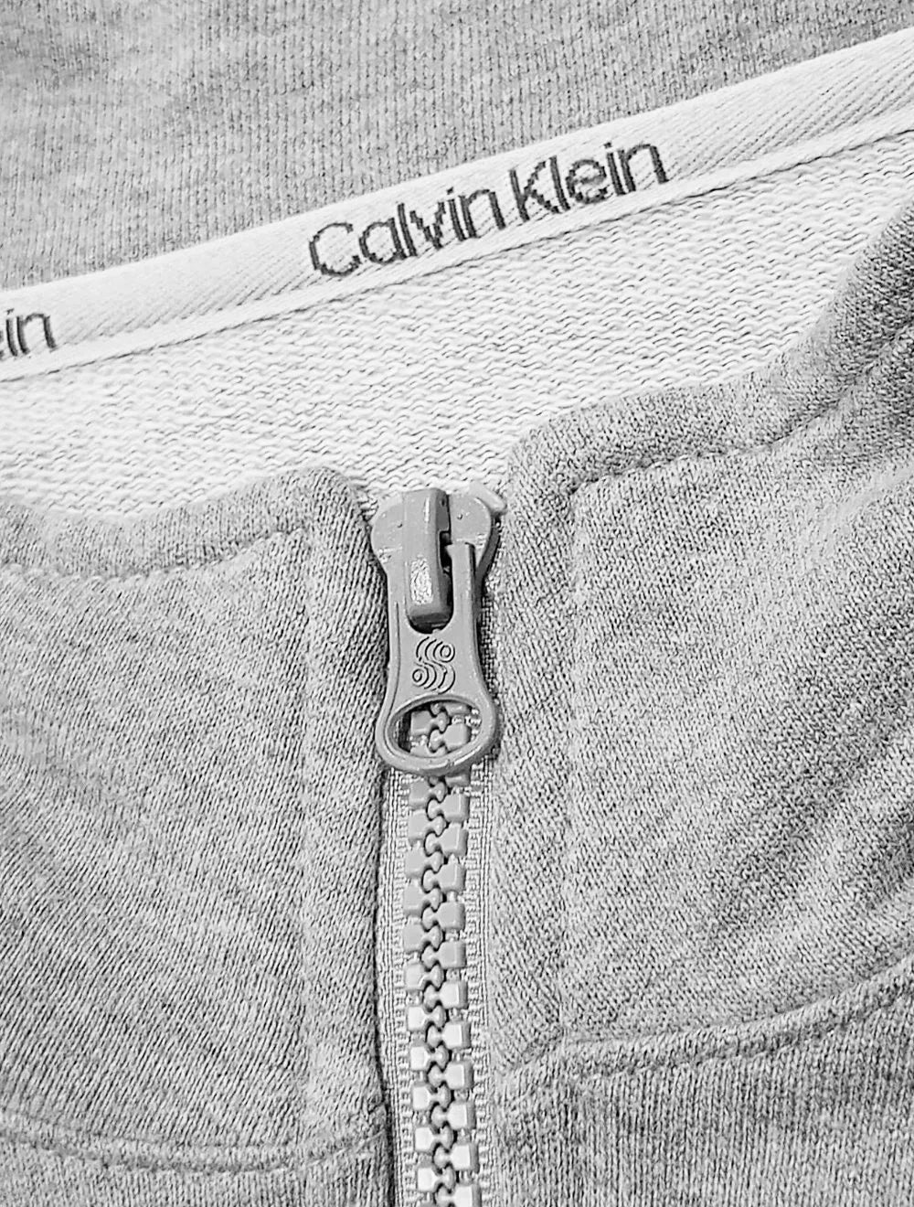 Moletom Calvin Klein Loungewear Masculino Half Zip Modern Logo Cinza Mescla