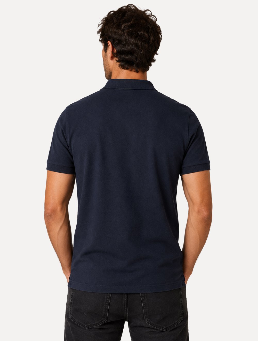 Polo John John Masculina Regular Fit Key Left Azul Marinho