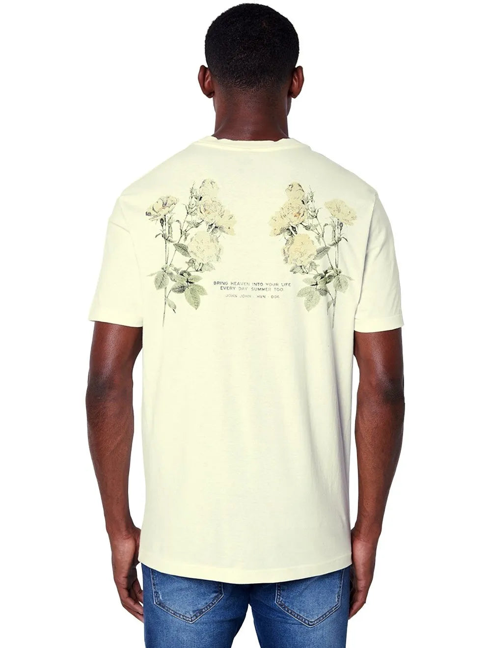 Camiseta John John Masculina Regular Double Flower Off-White