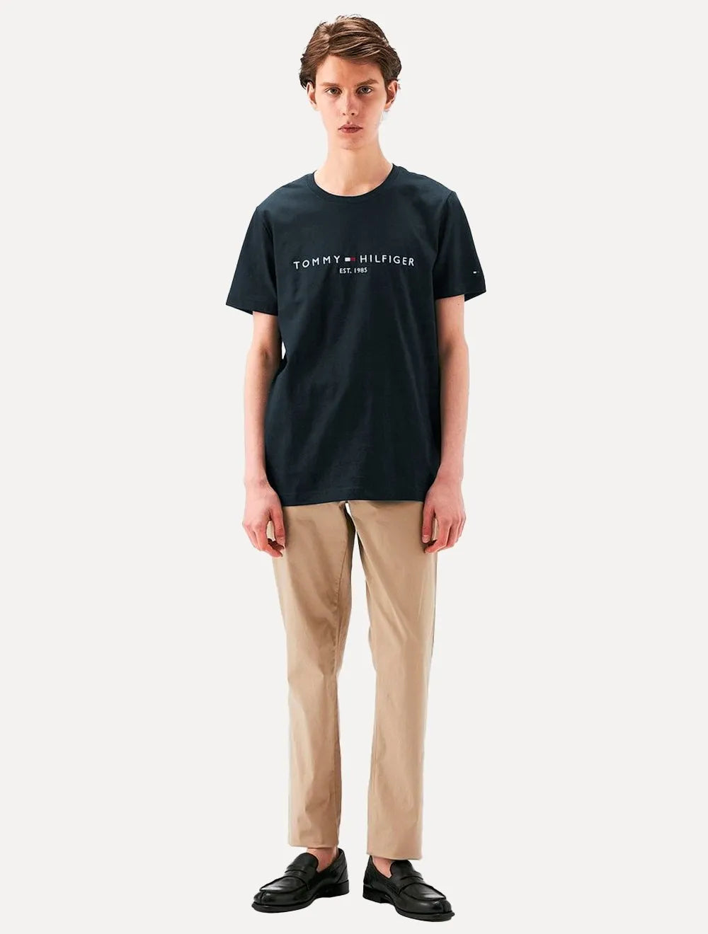 Camiseta Tommy Hilfiger Masculina Core Logo Azul Marinho