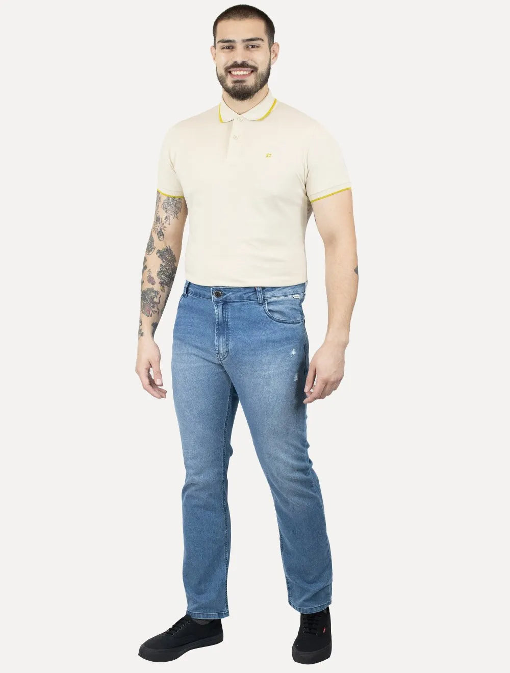 Calça John John Masculina Comfort Slim Davos Azul Claro
