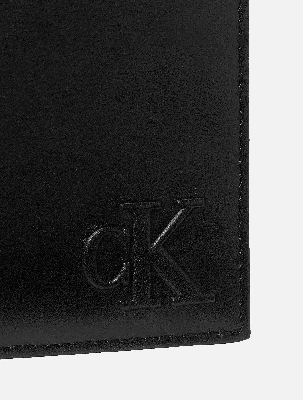 Carteira Calvin Klein Couro Sculpted Logo Bold Preta