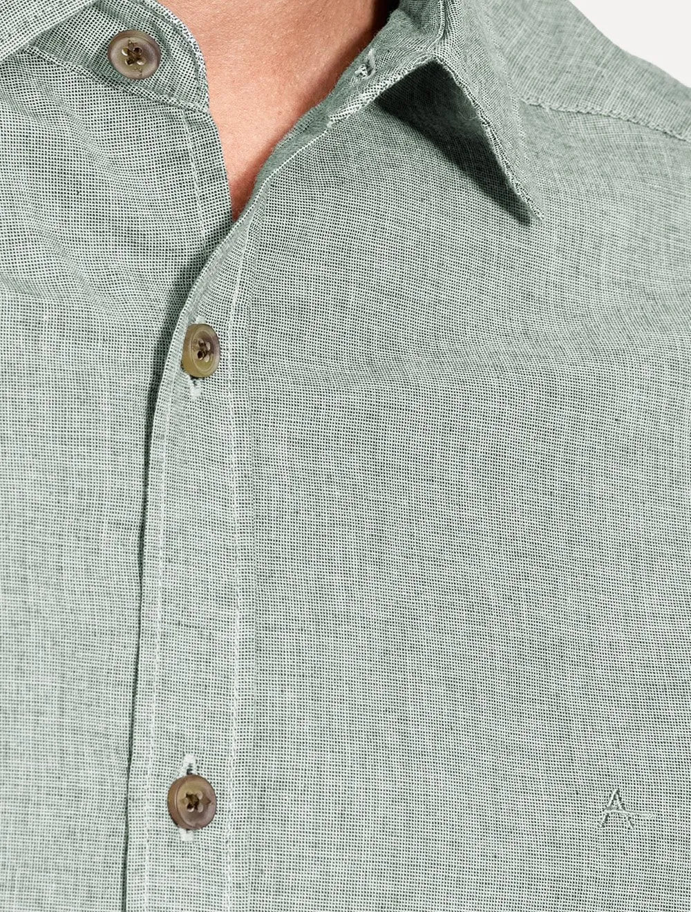 Camisa Aramis Masculina Regular Loop Flame Altino Verde Claro