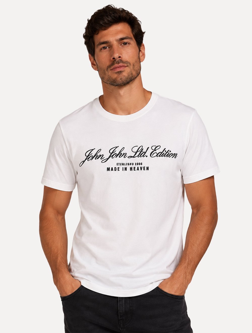 Camiseta John John Masculina Regular Fit Ltd Clean Branco