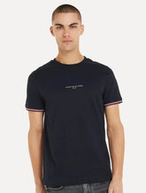 Camiseta Tommy Hilfiger Masculina Slim Fit Logo Tipped Azul Marinho