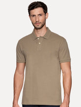 Polo Aramis Masculina Regular Basic Piquet Surton Mono Logo Marrom Médio