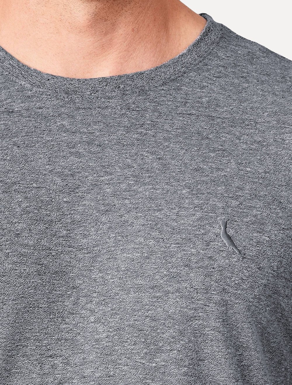 Camiseta Reserva Masculina Slim Malha Pêssego Marinho Mescla