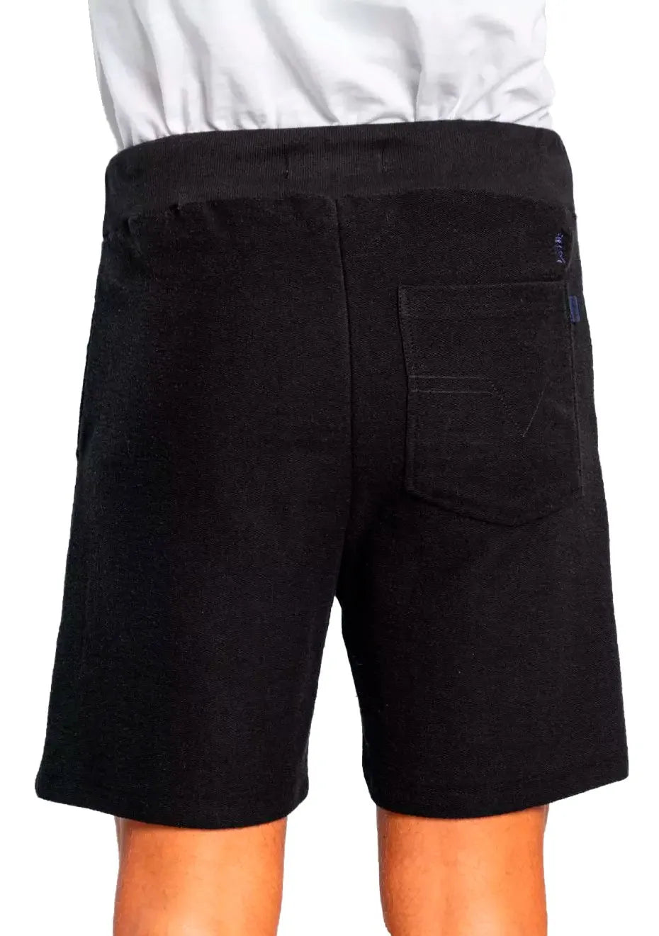 Bermuda Sergio K Masculina Moletom Det Chenille Preta